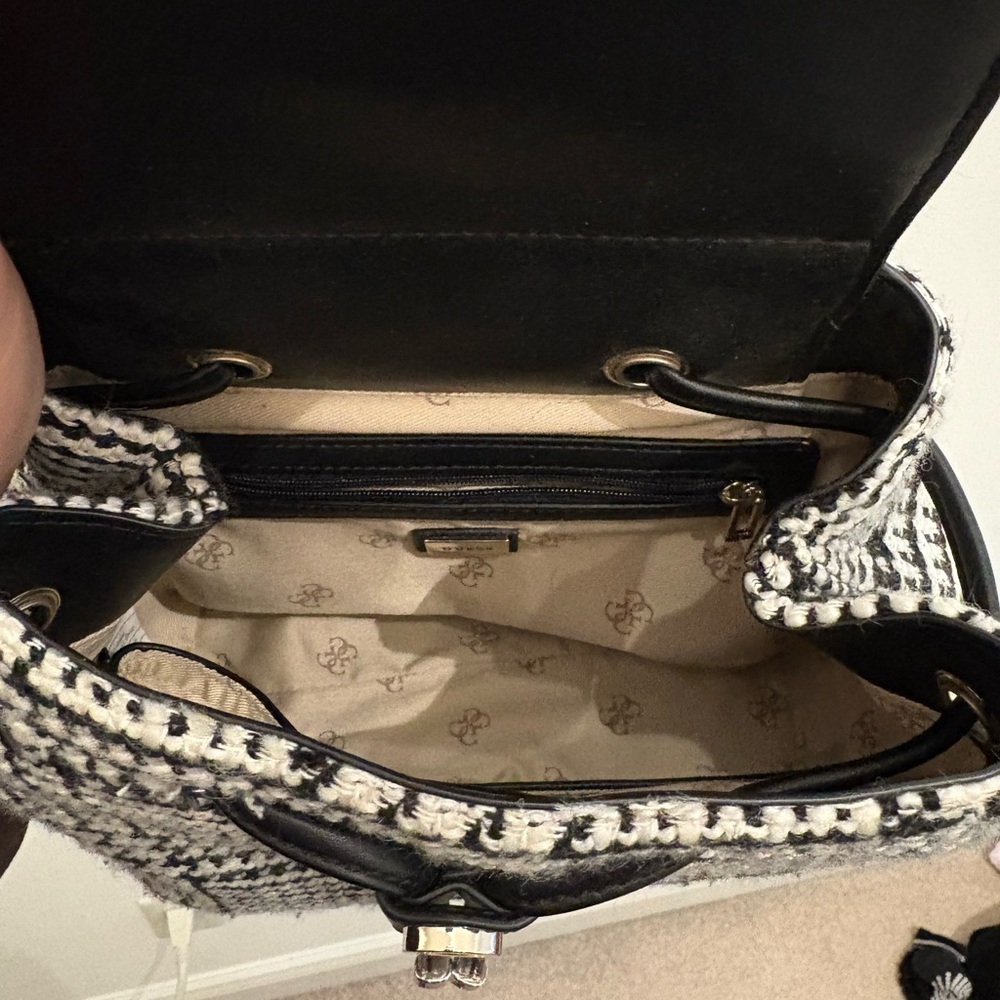 GUESS Monochrome Houndstooth Backpack - Picture 4 of 5